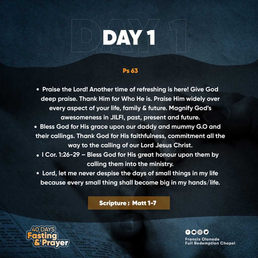 2023 Fasting & Prayers - Day 1 - JILFI