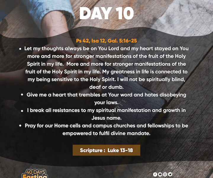 2023 Fasting & Prayers – Day 10 – JILFI