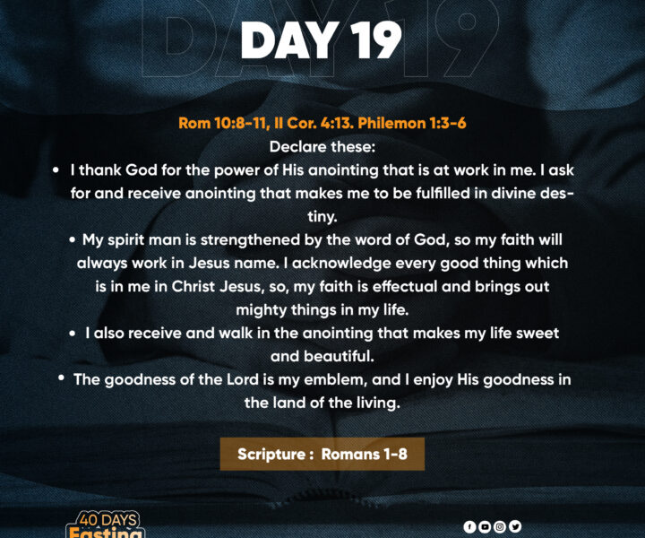 2023 Fasting & Prayers – Day 19 – JILFI