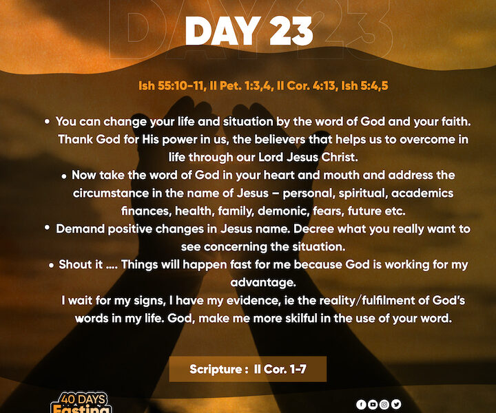 2023 Fasting & Prayers – Day 23 – JILFI