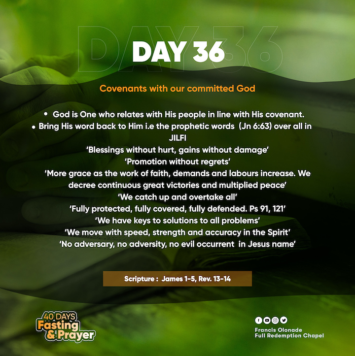 2023 Fasting & Prayers – Day 36